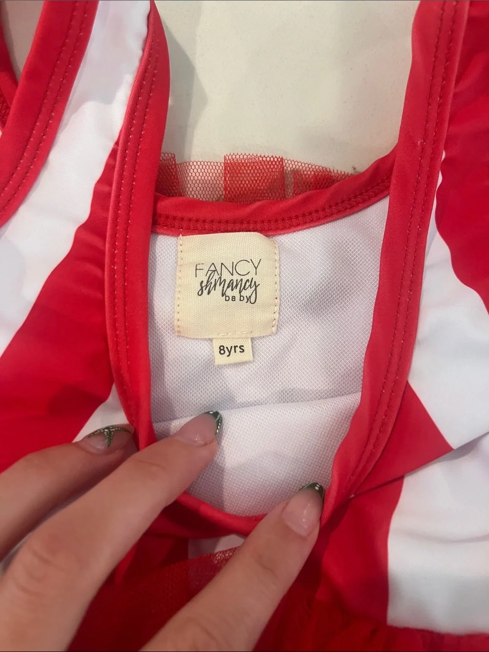 Red White and Blue Kids  Fancy Shmancy swimsuit